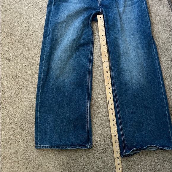 Quince Bella Stretch Relaxed Straight Jeans Size 31 Wide leg Organic Cotton - Picture 12 of 13